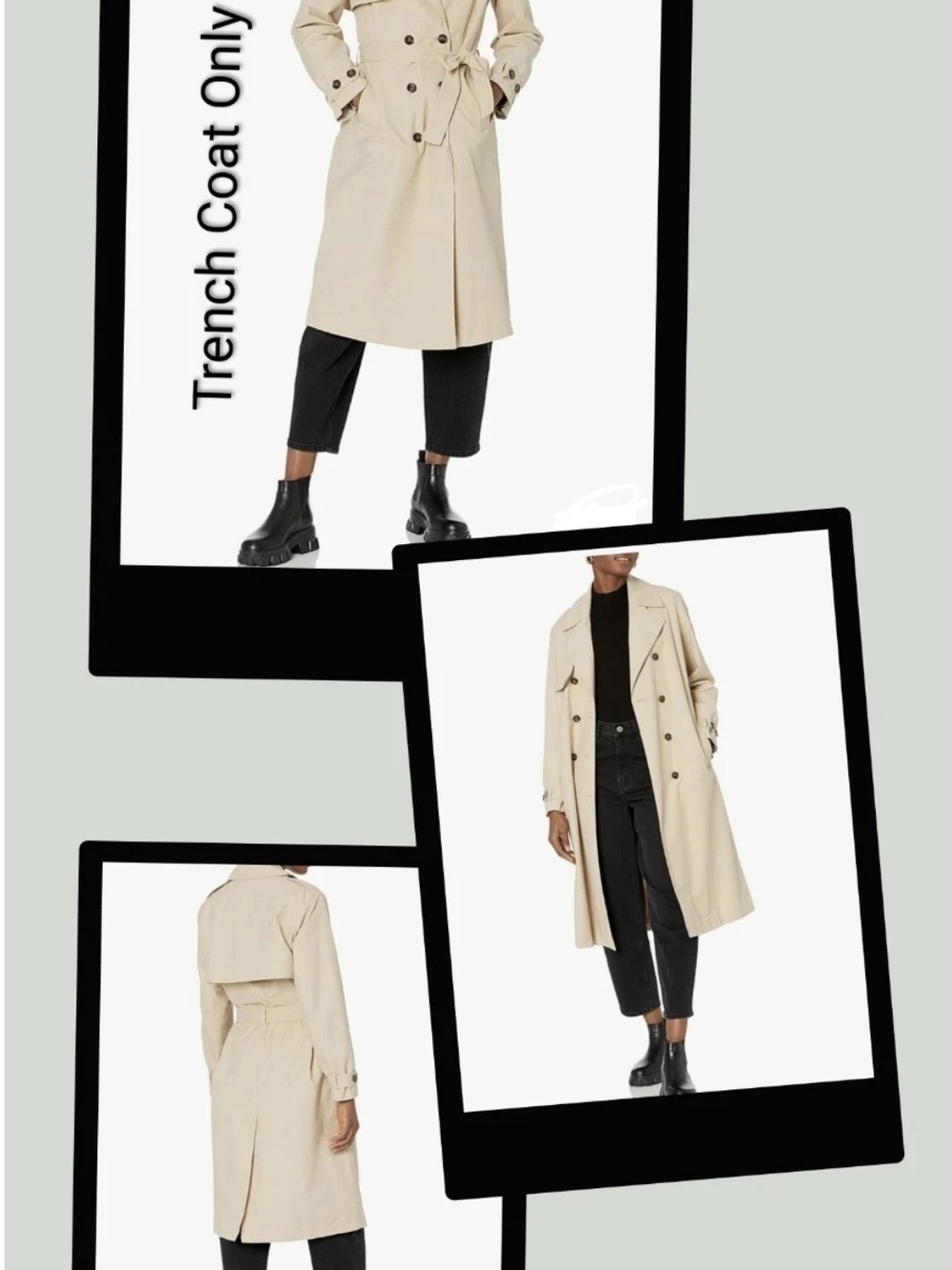 The Drop Women's Beige Belted Classic Trench Coat (Quiet Luxury) Size: Small NWT